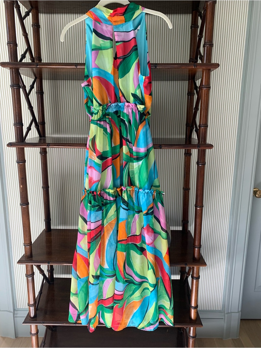 Nicole Miller Multicolor Abstract Print Maxi Dress
